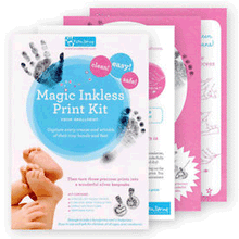 Load image into Gallery viewer, Neutral Yellow Baby Clothes Bouquet and Inkless Print Kit Gift Hamper