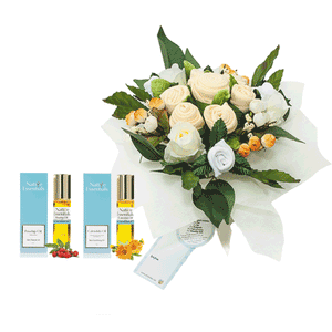 Mama & Baby - Neutral Yellow Bouquet with Soothe & Repair Oils Gift Hamper